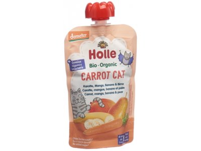 Holle Carrot Cat - pouchy carotte mangue banane et poire 100 g