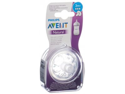 Avent Philips tétine Natural 3 3 mois+ 2 pce