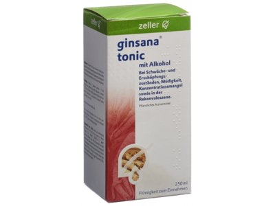 Ginsana Tonic avec alcool liquide orale fl 250 ml