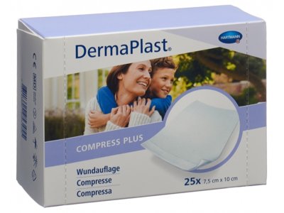 DermaPlast Compress Plus 7.5x10cm 25 pce