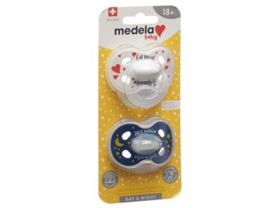 Medela Baby Sucette Day&Night 18+ breastfed 2 pce