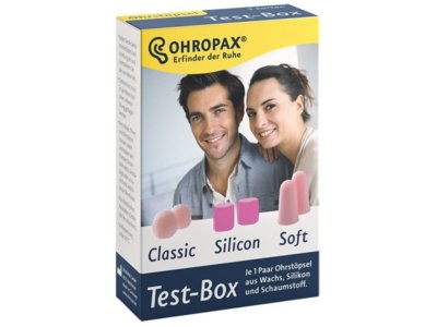 OHROPAX Testbox sourdines 3 paires assorties 1x chaque Classic Soft Silicon