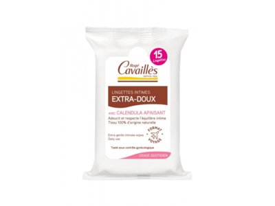 Rogé Cavaillès Lingettes Intimes Extra Doux 15 pce