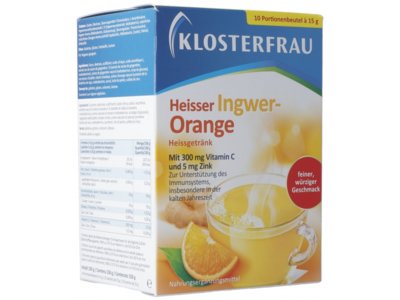 Klosterfrau boisson chaude gingembre-orange chaud 10 sach 15 g