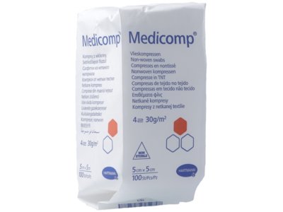 Medicomp 4 fach S30 5x5cm unsteril Btl 100 Stk